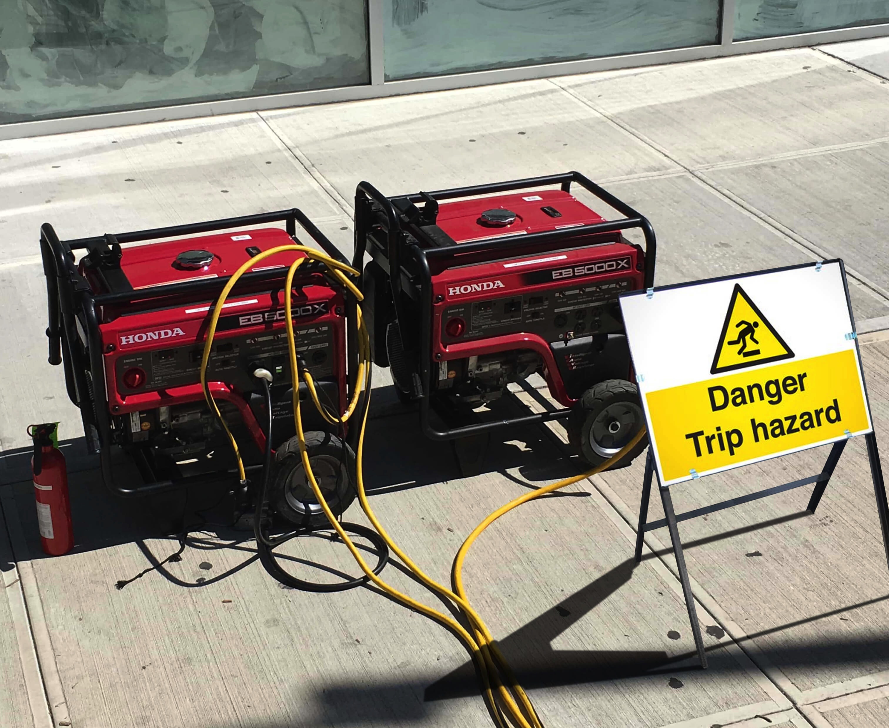 Image showing old fashioned petrol generators